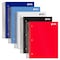 Better Office Products Spiral Notebookk, 5-Subj, Asst'd Poly Cvr, College Rule, 200 Shts W/4 Double-Sided Pkt Divs, 5PK 25785 - alternate 1